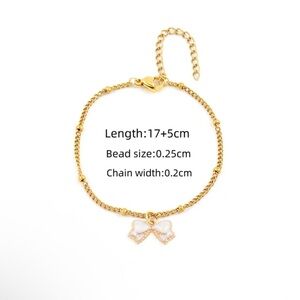 Elegant White Bow Bracelet